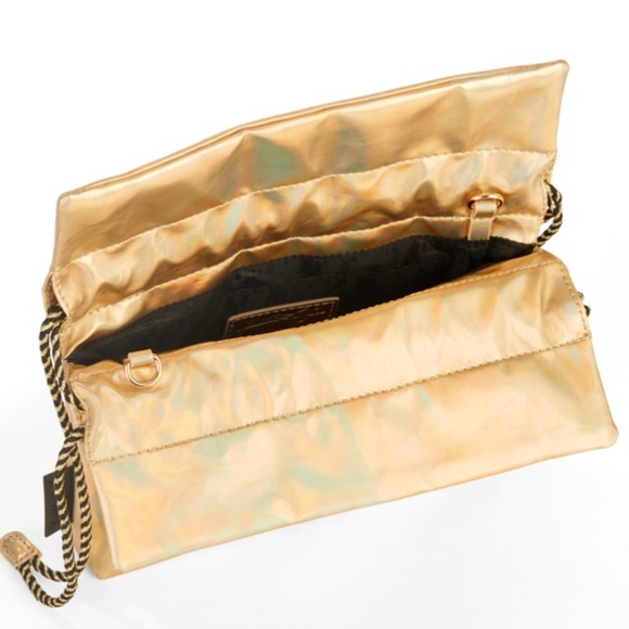 NWT Kendall & Kylie Gold Holographic Pouch Purse - Picture 4 of 8